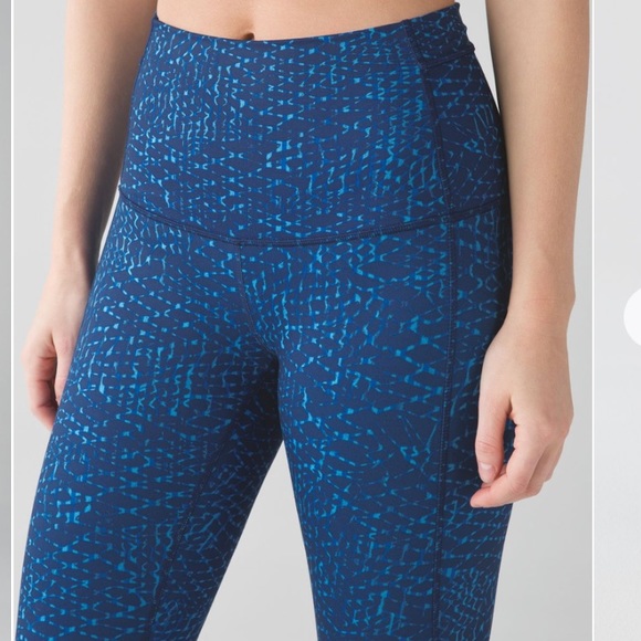 Lululemon Pure Practice Pant Leggings 25” Blue 6 High Waisted - Picture 6 of 11